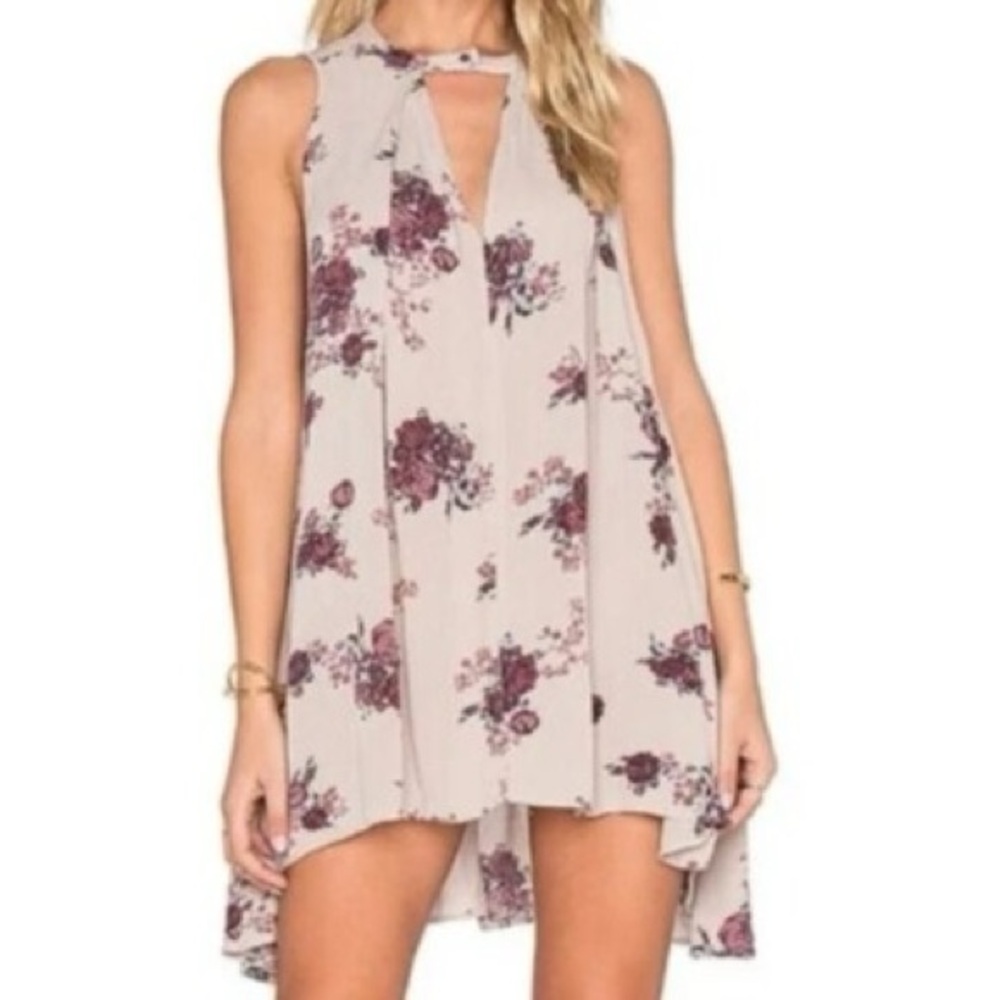Free People Tree Swing Floral Lavendar Mini Dress XS - Picture 2 of 5
